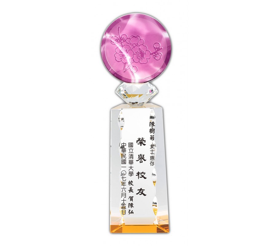 WS-81028夾色水晶琉璃獎杯